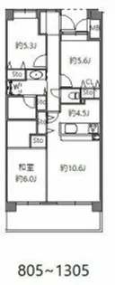 アソシエール溝の口【10階】の間取り