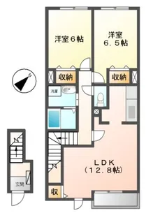 シャトレ城南 II【2階】の間取り