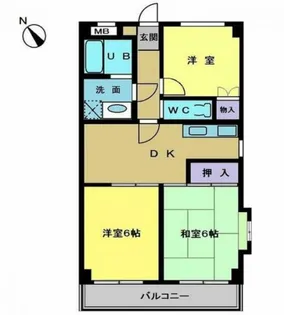 サンホワイト富士見が丘【5階】の間取り