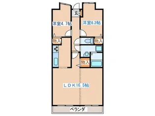 グリ-ンパレス【5階】の間取り