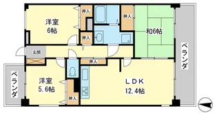 エトワール英賀保【3階】の間取り