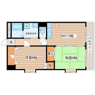 レオンヒル長町【6階】の間取り