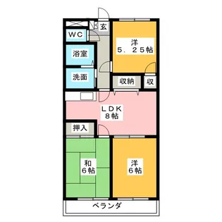 ARTRAマンション A棟【5階】の間取り