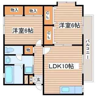 グローリーハイツ【1階】の間取り