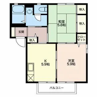 メゾンドシャリテ【2階】の間取り