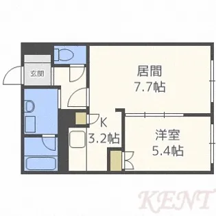 メイプルコート北円山【2階】の間取り