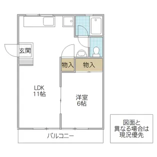 グリーンヒルハイツ【2階】の間取り