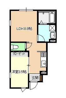 グローリー鷲崎 A棟【1階】の間取り