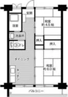 ビレッジハウス南清水タワー1号棟【9階】の間取り