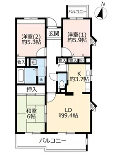 URアルビス寺本【5階】の間取り