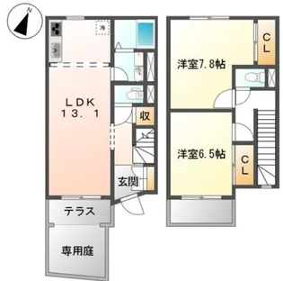 神奈川県横浜市緑区北八朔町【一戸建】の間取り