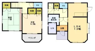 福島県いわき市永崎字川畑【一戸建】の間取り