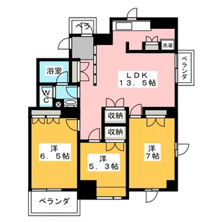 プラムサイドビラ【2階】の間取り