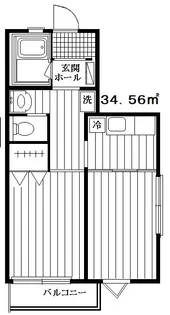 ヒルズ北馬込【2階】の間取り