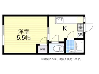 甲斐孝アパートB棟 旦野原【2階】の間取り