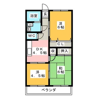 山合コーポ【2階】の間取り