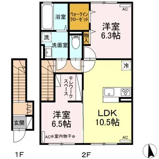 ルミエールすみれ【2階】の間取り