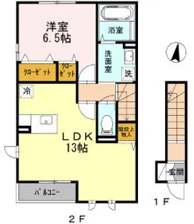 東京都練馬区田柄1【アパート】の間取り