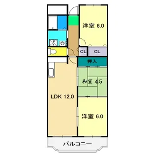 プロムナード万々【2階】の間取り