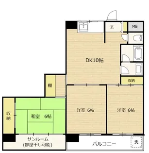 ソラリア コルテ【3階】の間取り