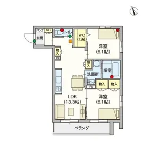 【シニア限定】ヘーベルVillage上板橋【3階】の間取り