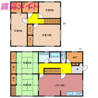 三重県鈴鹿市中冨田町【一戸建】の間取り