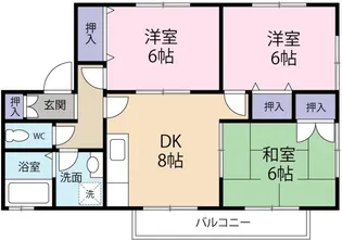 セジュール岩本 A棟【1階】の間取り