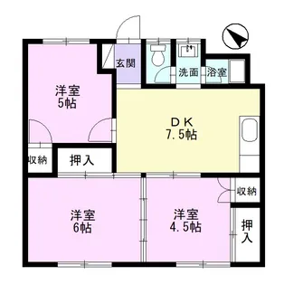 フェリーチェミツワ【1階】の間取り