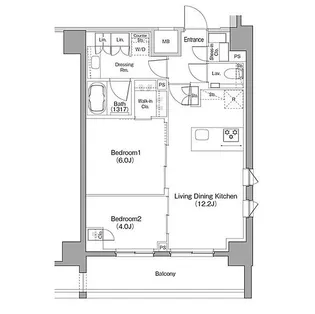 ザ パークハビオ恵比寿プレイス【5階】の間取り