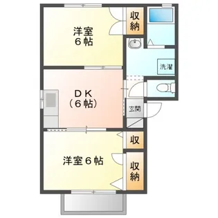 レーベン平井A【2階】の間取り
