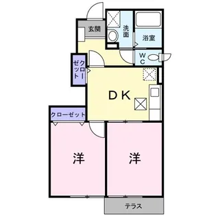 シーダーヒルズI【1階】の間取り