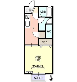 ルミエール桧A棟【1階】の間取り