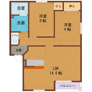 パークメゾンII【2階】の間取り