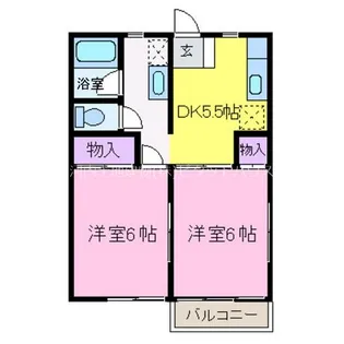 コーポ近江 B【2階】の間取り