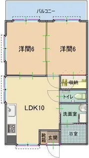 2LDKの間取り画像