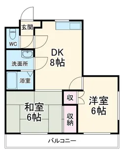 コーポ川島【1階】の間取り