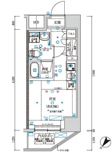 スパシエエール横浜【2階】の間取り