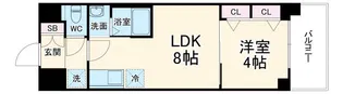 MAXIV CROS 江坂【4階】の間取り