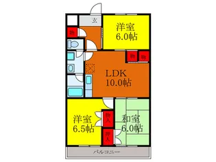 ゼンコウコ-ポラス5【3階】の間取り