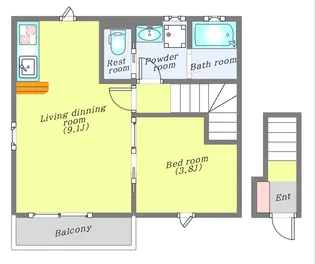 八軒ヴィラ【2階】の間取り