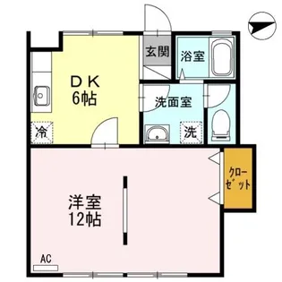 1DKの間取り画像