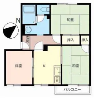 ハイツ曽根【2階】の間取り