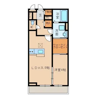 1LDKの間取り画像