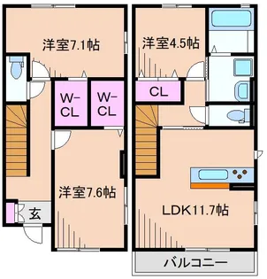 神奈川県横浜市港北区師岡町【一戸建】の間取り