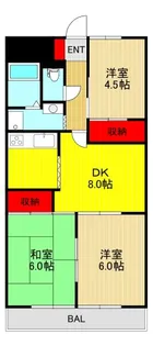 T s garden蕨II【5階】の間取り