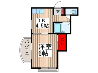 エルベ中山【1階】の間取り
