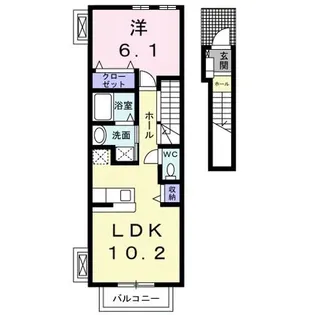 滋賀県甲賀市水口町宇川【アパート】の間取り