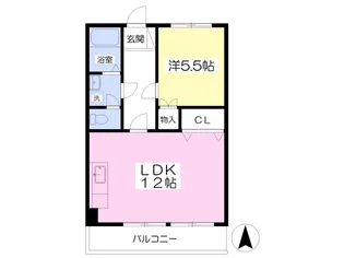 1LDKの間取り画像
