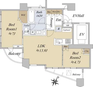 D’グランセ白金【13階】の間取り