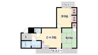 クリーンピア下寺町【6階】の間取り